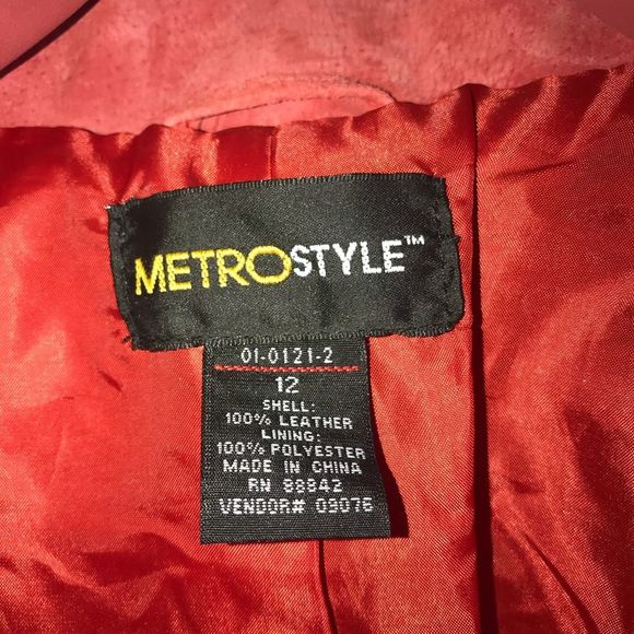MetroStyle Suede Jacket Size 12 - Picture 4 of 4